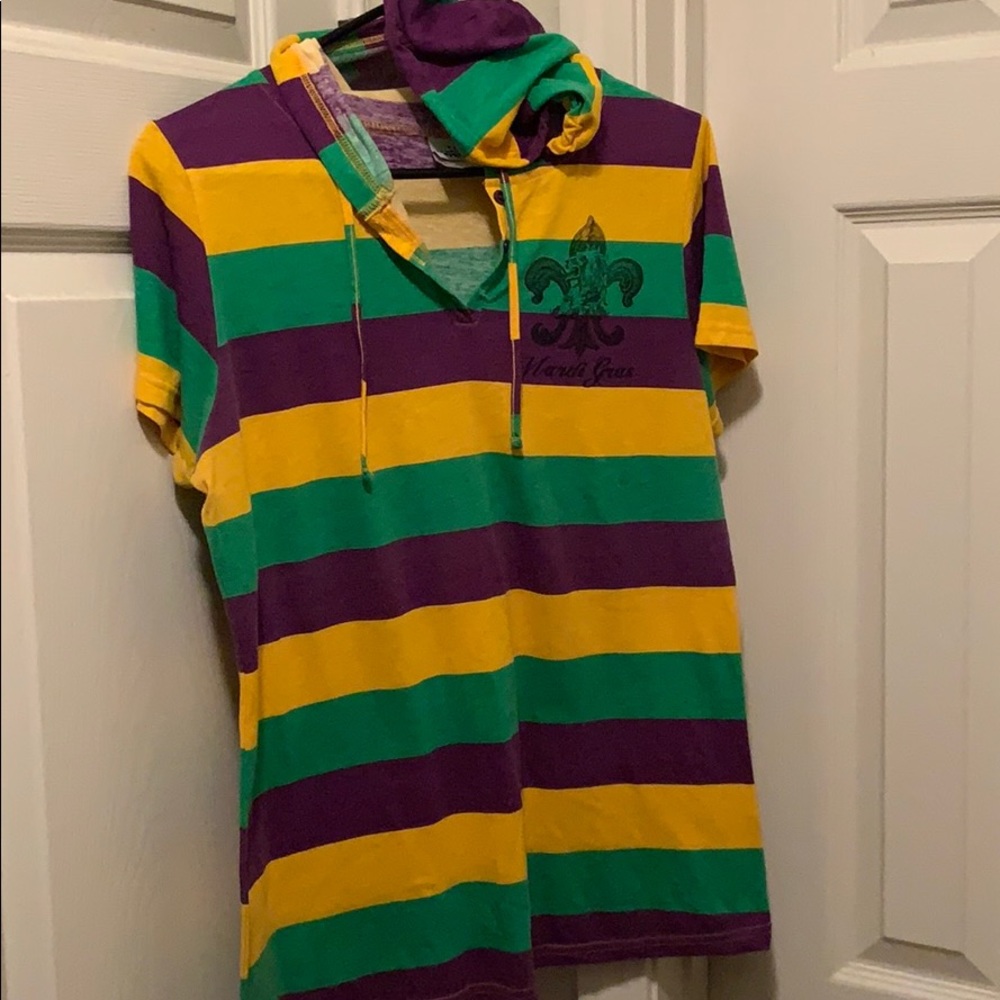 Used New Orleans Mardi Gras Shirt Size Large